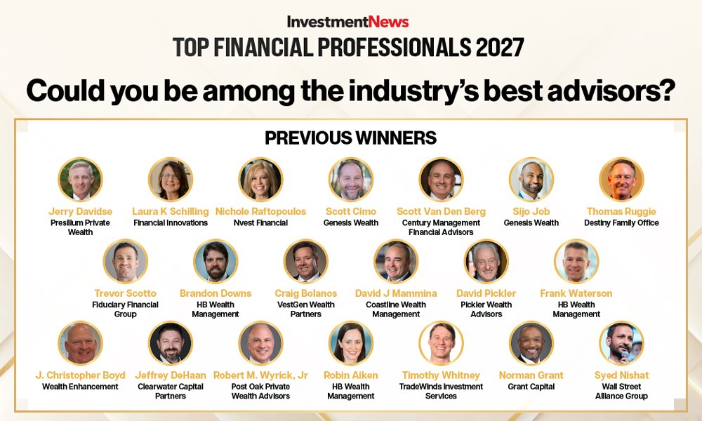 InvestmentNews Opens Nominations for 2027 Top Financial Professionals Ranking